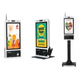 Small self-service kiosk cash register scanners self-ordering point Android payment terminal