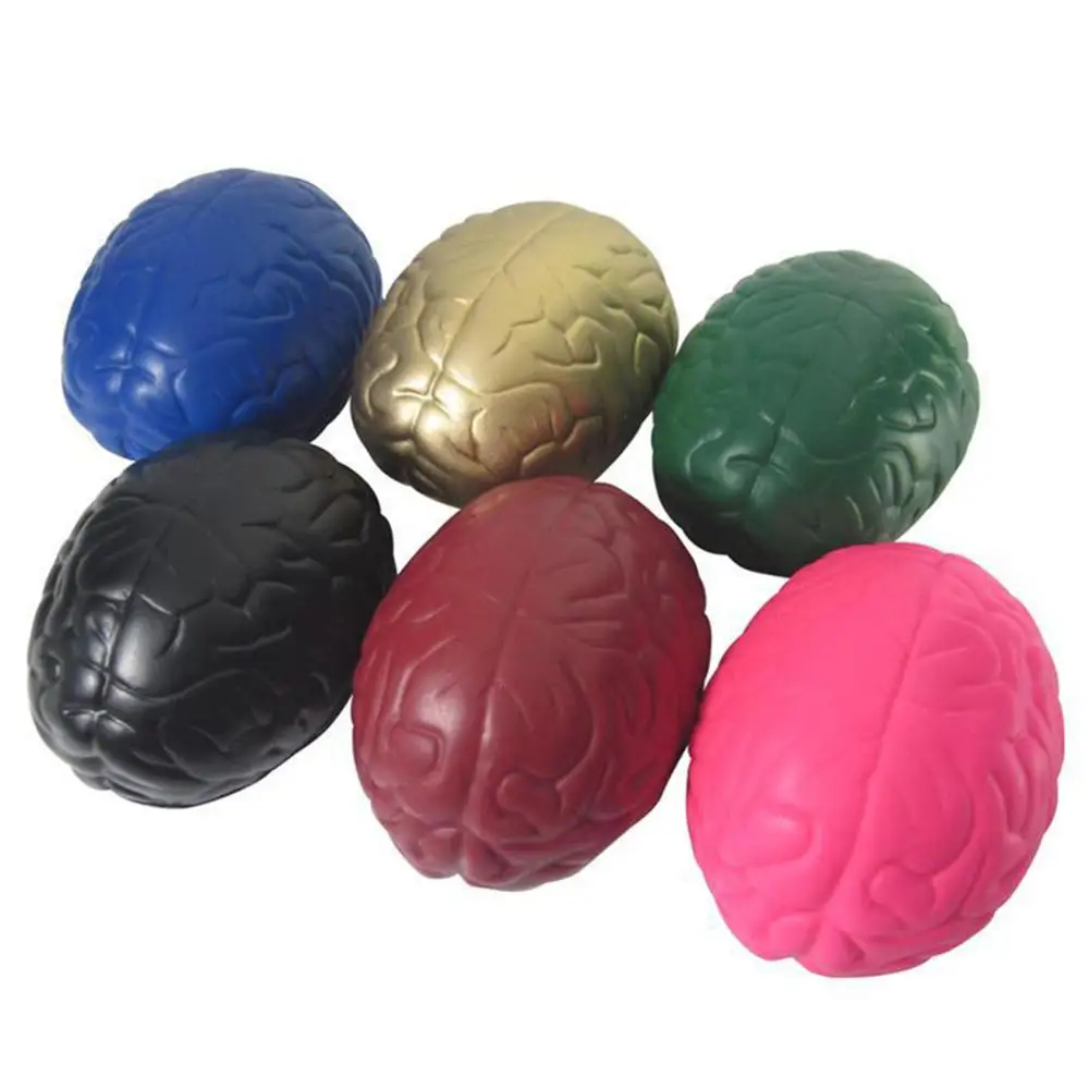Stress Relief Toys Balls Custom Logo Printed Antistress Brain Shape Stress Ball For Kids