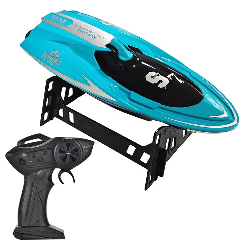 Dual Turbojet RC Speedboat High Performance Radio Control Racing Boat for Lakes with Fine Adjustment and Waterproof Design
