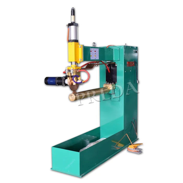 PREDA Brand 350mm Arm Pipe Roller Seam Welding Machine for HVAC