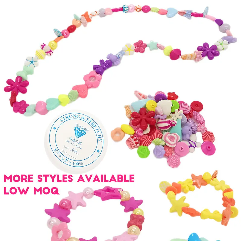 JH DIY Children Gift Beads For Jewelry Making Bracelets DIY Seashell Beads Jewelry Sets