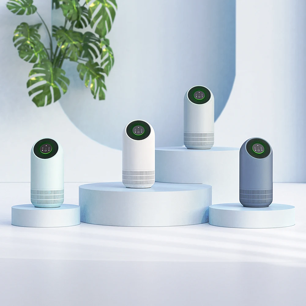 Портативное приложение для очистки воздуха со светодиодной подсветкой, очистители воздуха большого помещения, мини-очиститель воздуха для дома