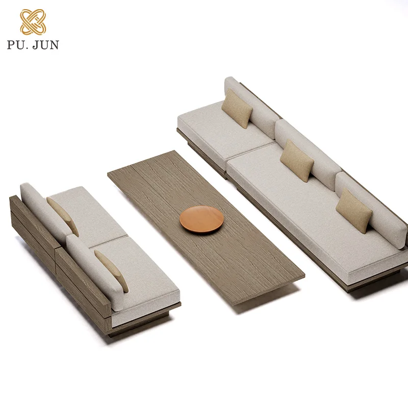 New arrival factory price garden patio luxury design ideas teak round patio lounge cushions