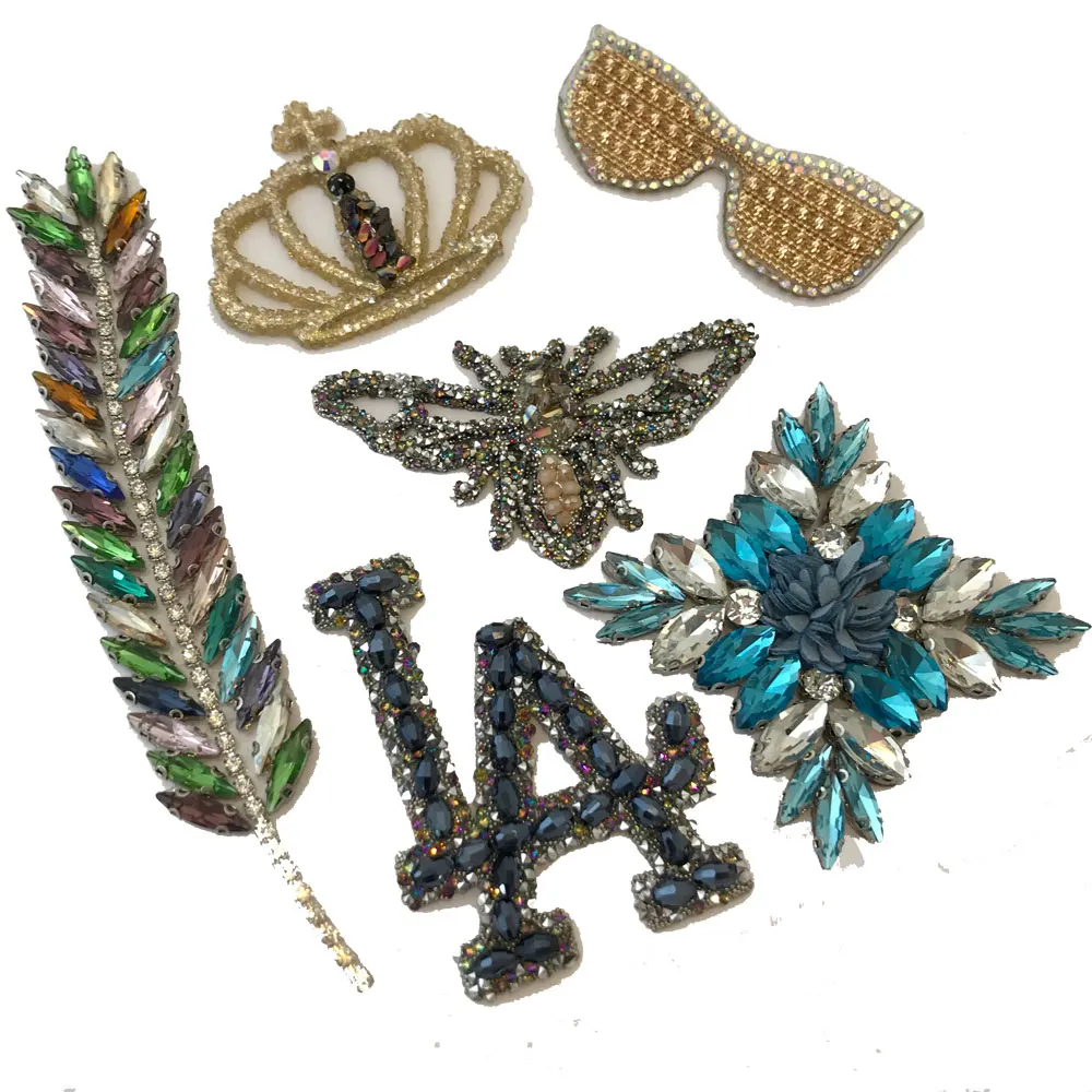 Custom hotfix iron on crystal rhinestone applique sticker hot fix strass diamond stone patch for cloth shoes phone cosmetic case