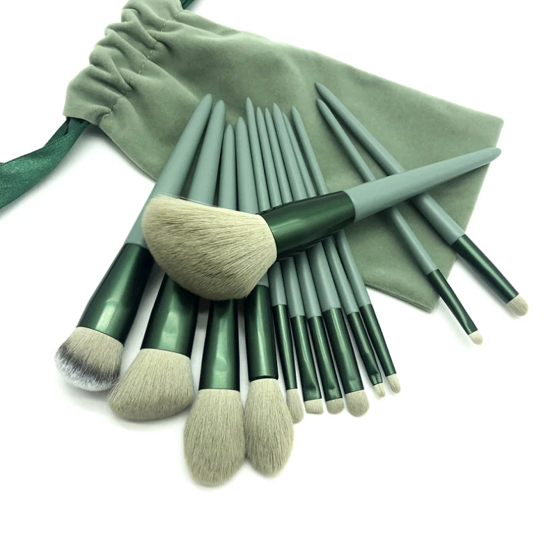 Net red 13 lotus root pink with the same paragraph beauty makeup brush set super soft blush loose powder brush