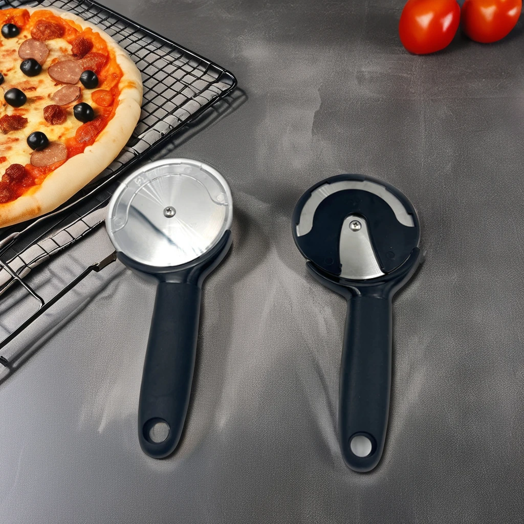 9cm Pizza Knife Stainless Steel Pizza Shovel Cutter Home Kitchen Pizza Tools Indoor Round Cake Knife With Lid