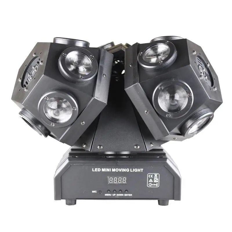 80 RGBW Laser Moving Head LED Disco Lights KTV Bar Club-360 Degree BEAM Light Stage Party Lighting DMX Sale Red Green Emission