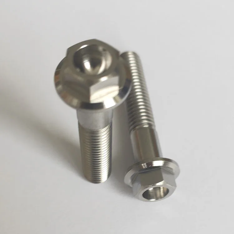 factory price of M8X45x1.25mm Titanium Flange Bolt flange screw motorcycle fasteners