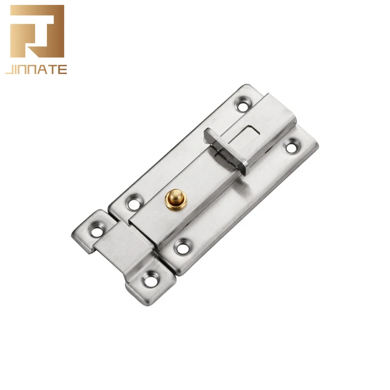 Antique Brass Color Flush Bolt Invisible Hook Lock Stainless Steel Flush Door Bolt Furniture Fittings Hardware