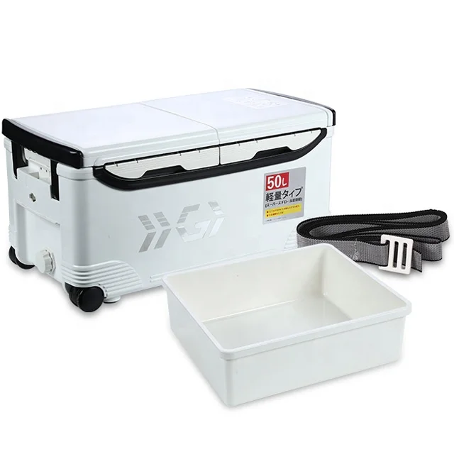 
Large capacity 50 Litre portable plastic Japanese style fishing tackle box 