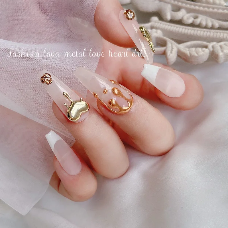 Direct Factory Love Jewelry Nail Charms 3D Nail Charms Heart-shaped Decoration Diamond Nail Accessories