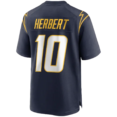 Custom Stitched NF Los Angeles American Football Uniform Charger Shirts #10 Justin Herbert Limited Jersey