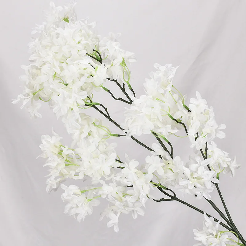 New Style Simulated Lilac Cross Sakura Silk Cherry Blossom Flower Artificial Flower Home Decoration