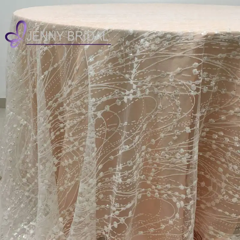 TC242 90 дюймов свадебное мероприятие украшение стола белое элегантное кружевное круглая скатерть накладка