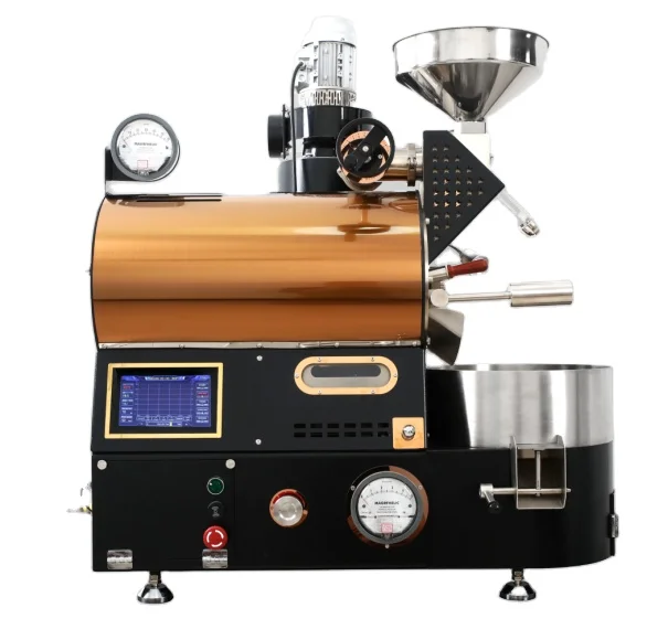 WINTOP 1kg 1.5kg commercial coffee roaster gas and electric type for sale with stainless steel drum tostadora de cafe