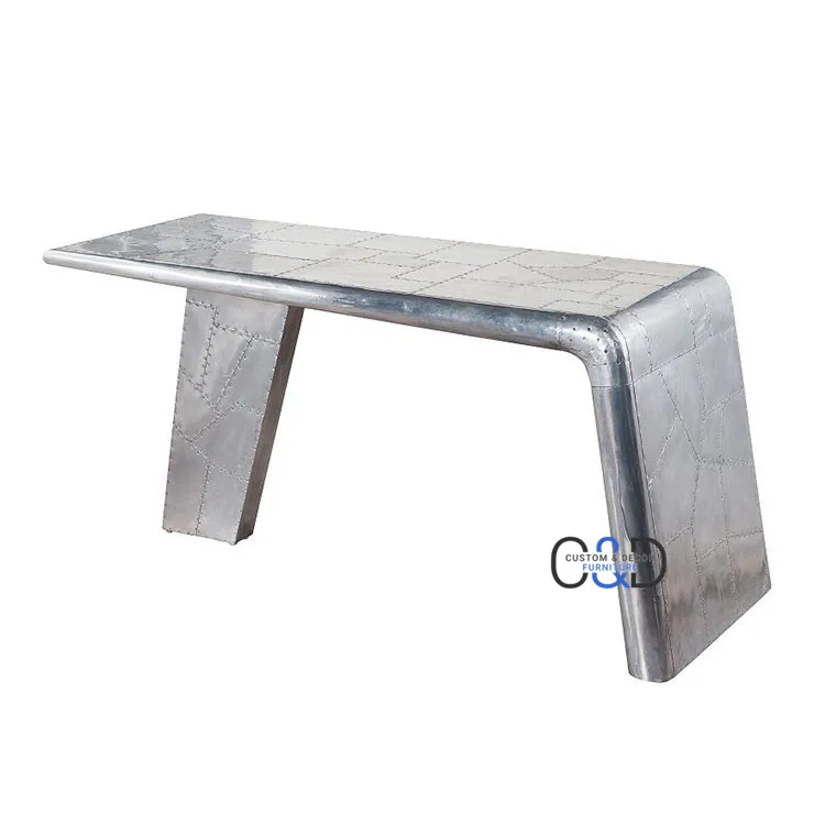 aluminum aviation desk table metal rivets aircraft wing aviation desk