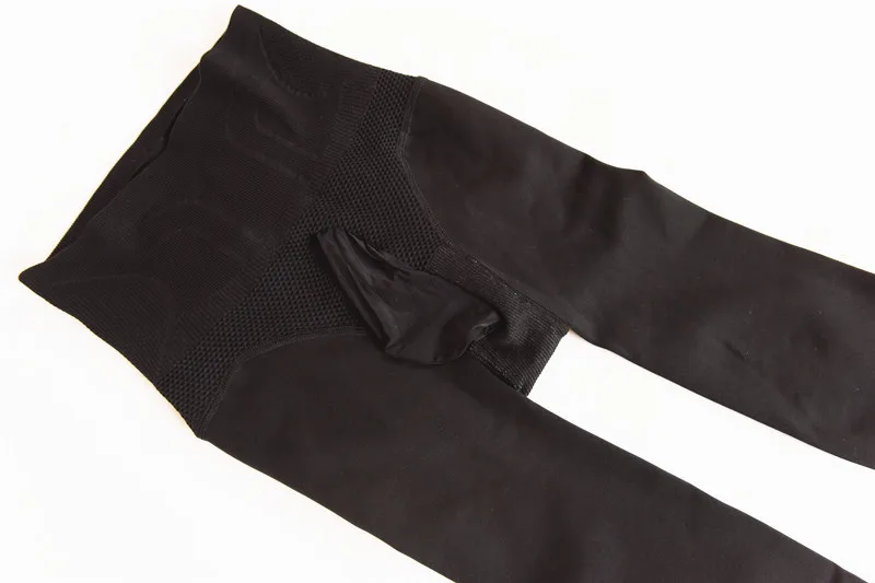 Y-Z custom men plus velvet thickened pantyhose stockings leggings sexy belt jj set of tight thermal socks