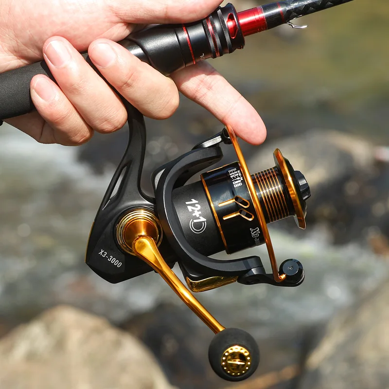 LINNHUE Spinning Reel X3 1000-7000 Metal Spool 5.0:1 4.7:1 Gear Ratio 8kg  Max Drag Interchangeable Eva Grip Light Weight Reel