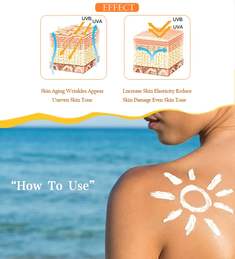 Солнцезащитный лосьон SPF 50 с витамином C отбеливающий уход за кожей лица солнцезащитный крем защитой от ультрафиолетовых лучей