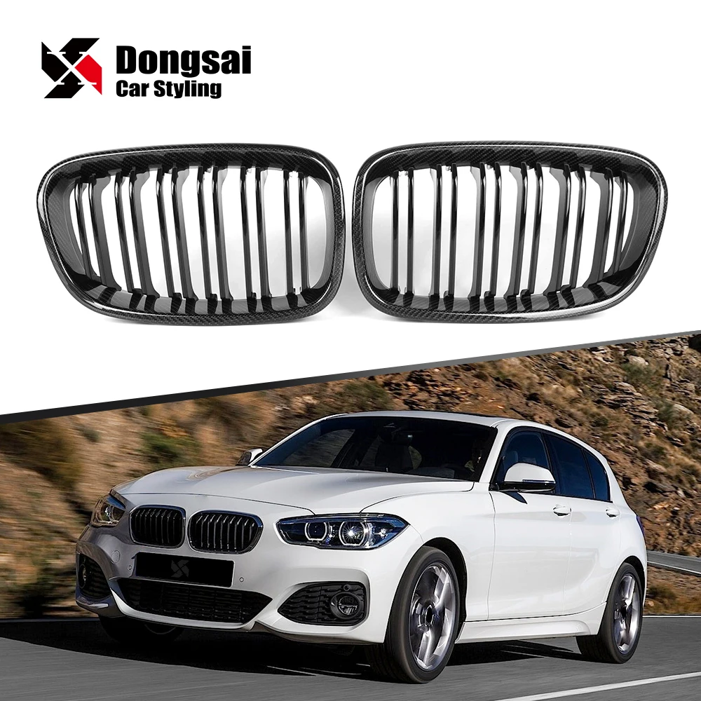 Carbon Fiber Double-slat Grille For BMW 1 Series F20 Pre-facelift front grille