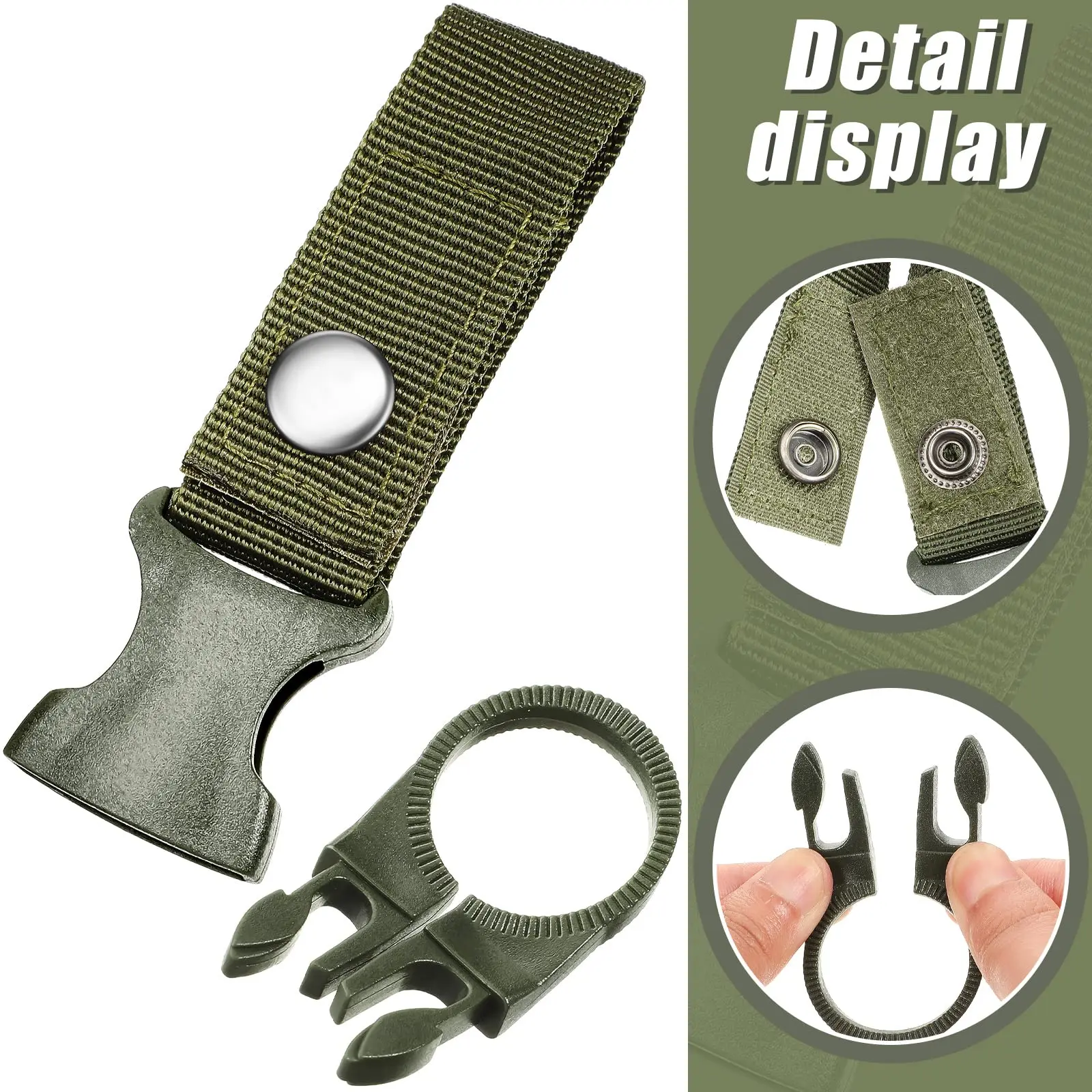 Water Bottle Clip Water Bottle Holder for Backpack Belt Hiking Clip for Bottle Hanger Hanging Buckle Nylon Plastic Outdoor