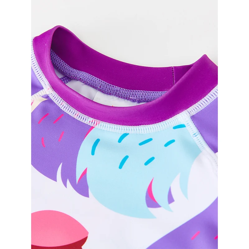 New Trend Girls Three Piece Swimwear Unicorn Cartoon Rash Guard Swimsuit Kid Girls Swimwear Bikini