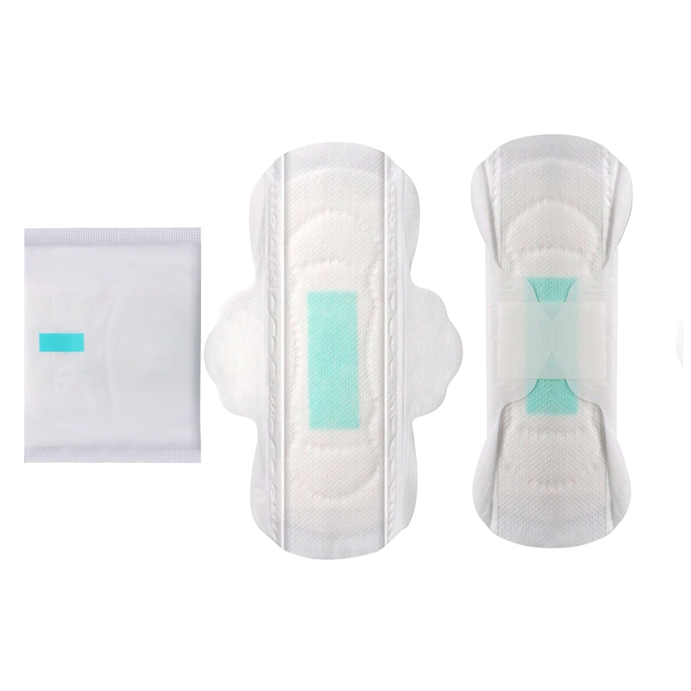 Soft Organic Eco Pad Napkin Sanitary Straight Type Lady Women Sanitary Napkins Factory Direct Sale High Quality Best Cotton ISO
