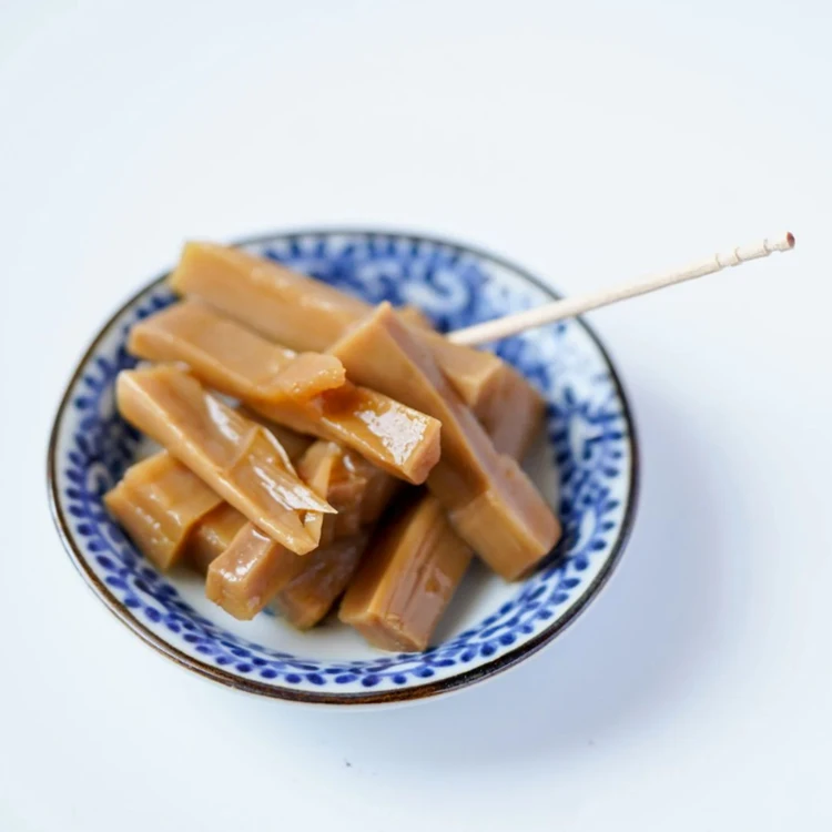 Japanese ramen with soy sauce seasoned bamboo shoots