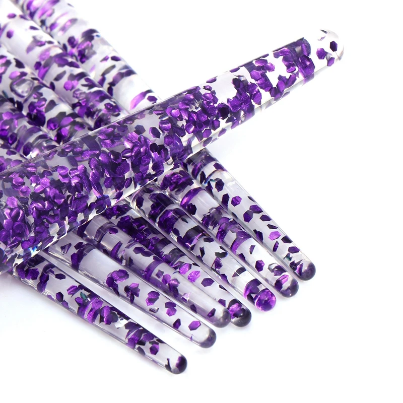 Custom Logo Soft Hair Wholesale Quicksand Clear Handle Crystal Makeup Brush Sets with bag