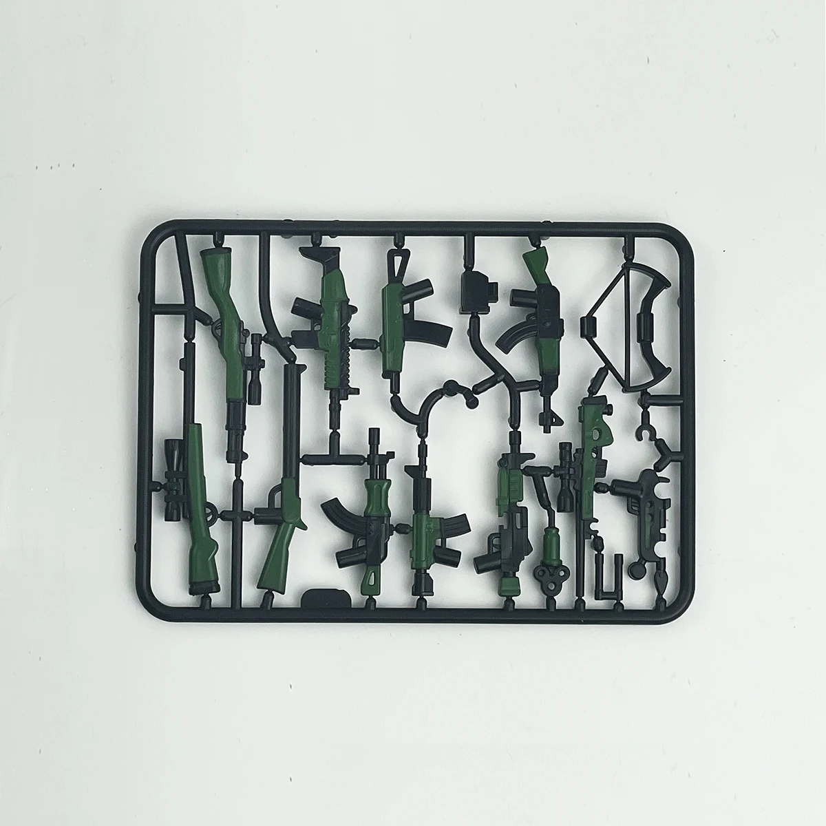 WW2 Military Green Guns Printed Weapon Set Pack Mini GUN MOC Brick Army Soldier Accessories Building Blocks Toys