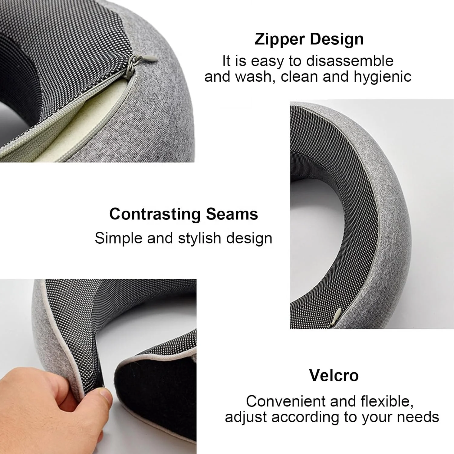 JYM Cross-border wholesale 2024 new design cotton sleeve slow rebound memory sponge neck pillow easy to carry storage bag