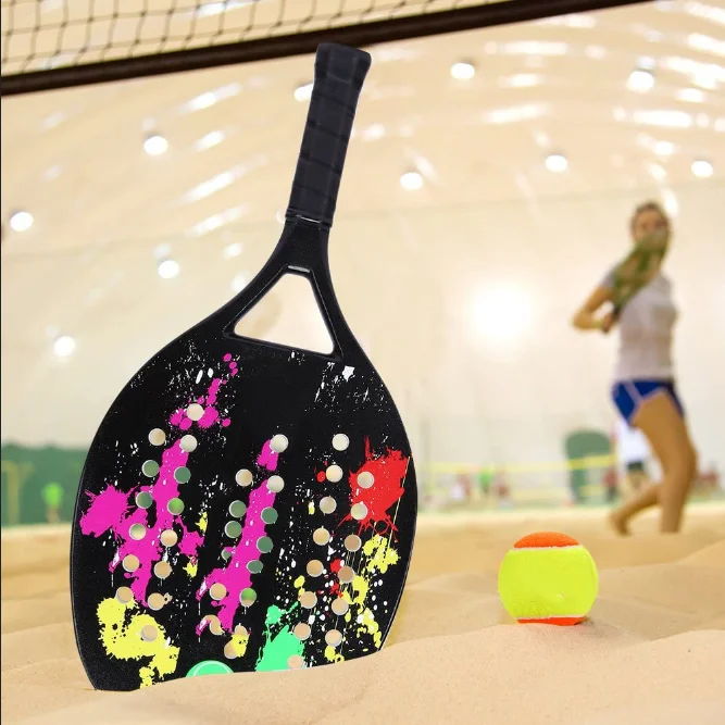 Paddle Tennis Racket Training CTRL Fiber Glass with Eva Soft Performance Padel Raquet Pop Tennis Paddle Pickleball Beach Tennis