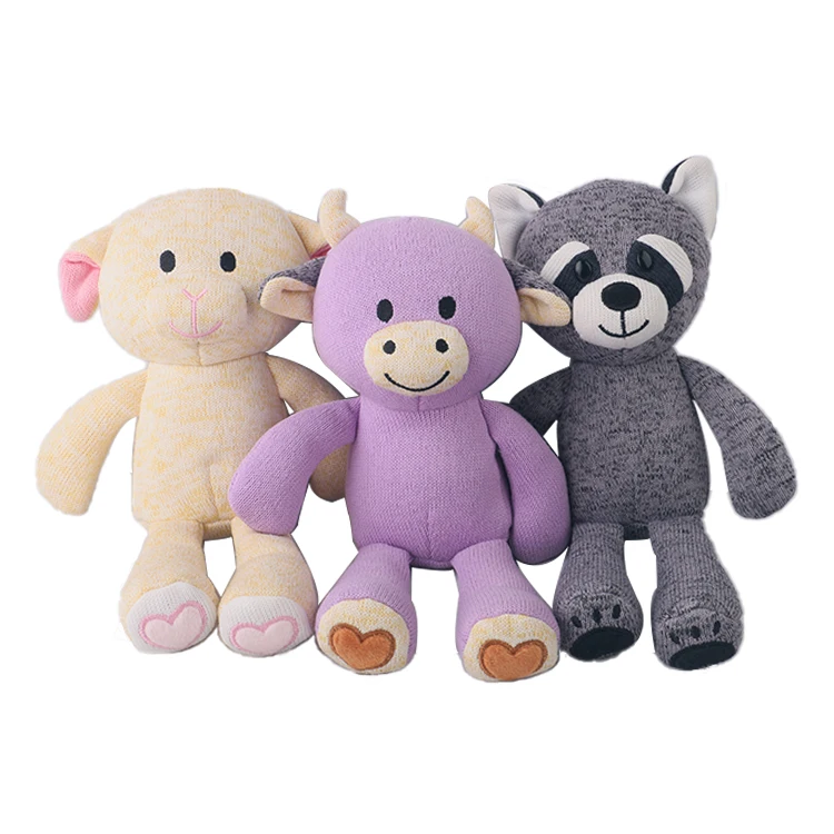 D KING Stuffed Animal Toys Plush Custom Toys Sheep Knitted Toys
