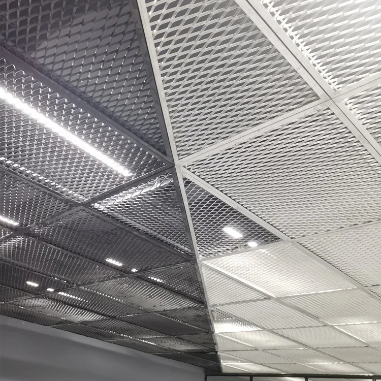 High Quality Powder Coated Expanded Stretch Metal Suspended Mesh Ceiling Panels