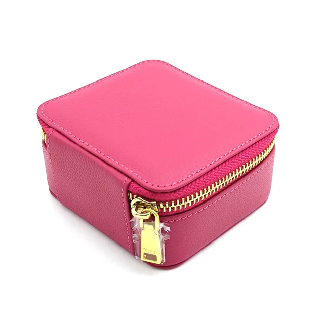 Professional Excellent Quality Travel Use Leather Jewelry Gift Box Packing with zipper box