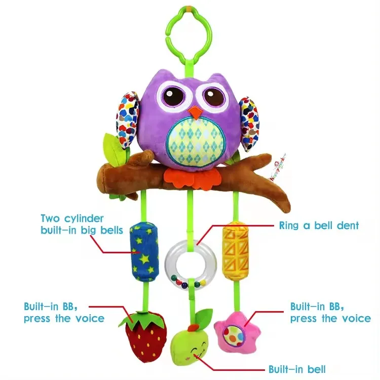 KSF Hot Selling Baby Toys 0-1 Year Old Ringtone Pendant Bedside Wind Chime Animal Baby Toys