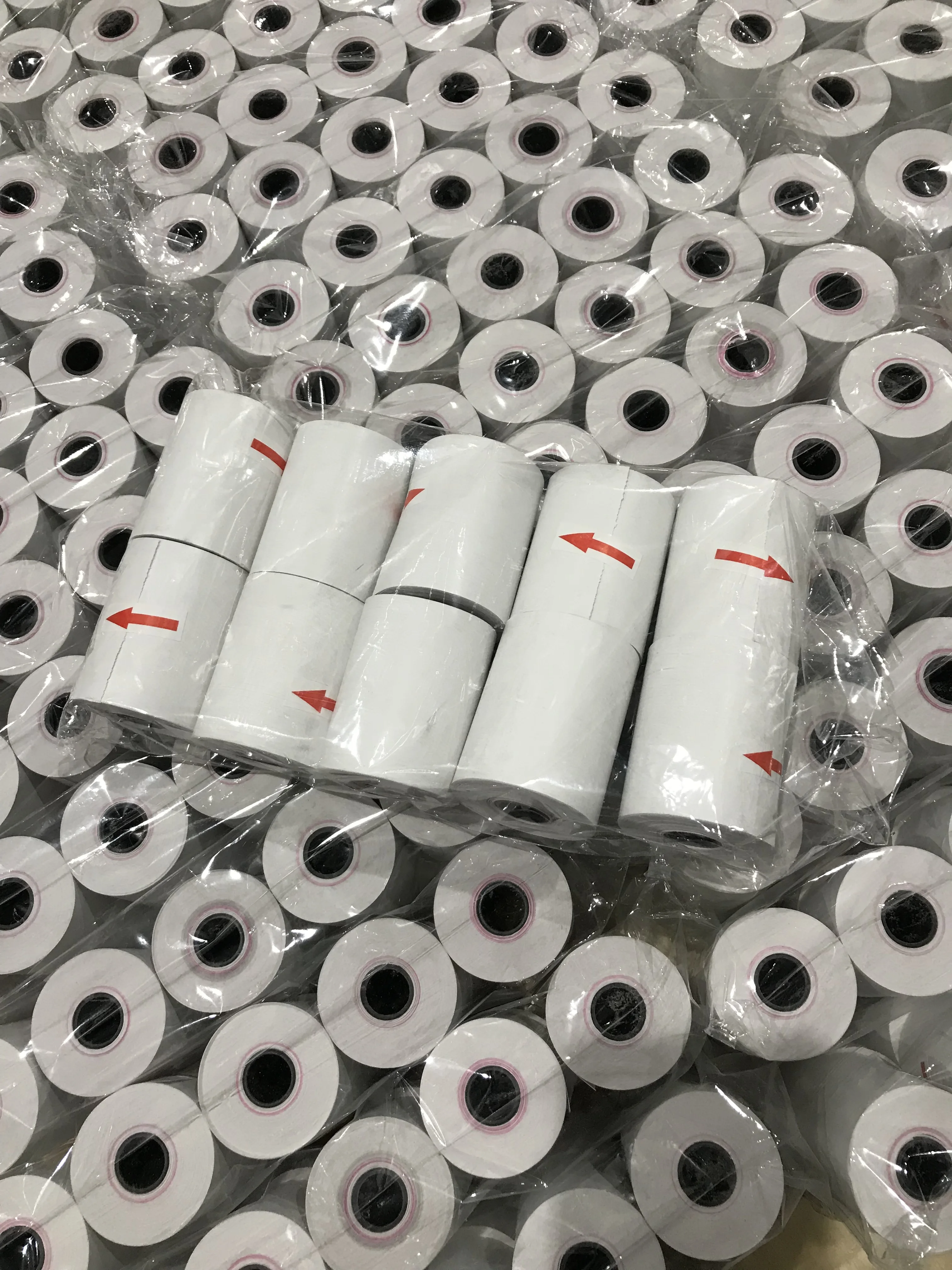 Super quality 48gsm 55gsm 65gsm thermal paper roll 80X80mm for credit card thermal till roll for cash register