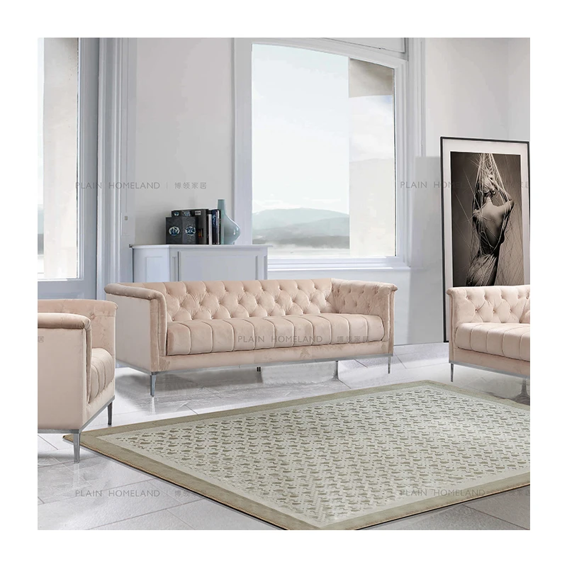 Luxury modern living furniture furniture American style chesterfield fabric comfortable furniture home room soho tufted sofa