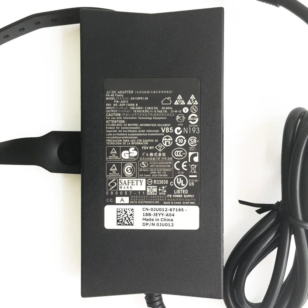 Genuine PA-4E 130W 19.5V 6.7A SLim AC Adapter For Dell Precision M4400 M4500 M90 Laptop Charger Power Supply Cord