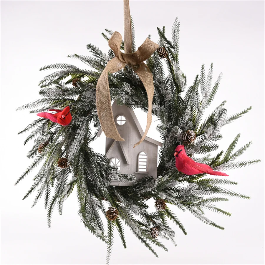 GY BSCI Christmas Customized Wooden Decorative Indoor Christmas Artificial Fashion Twig Wreath wholesale