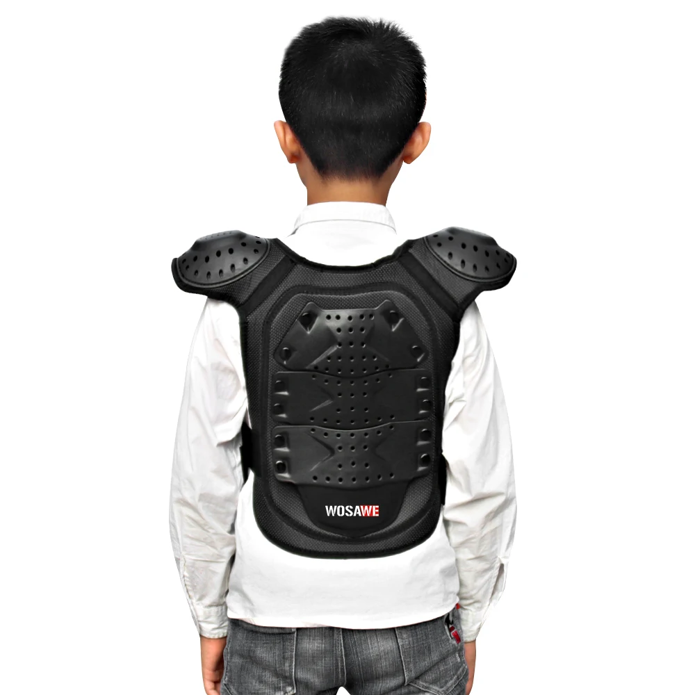 WOSAWE Kids Motocross ody Armor Vest Chest and Spine Protection  Skiing Skateboard Safety Children Protective Armor Jacket