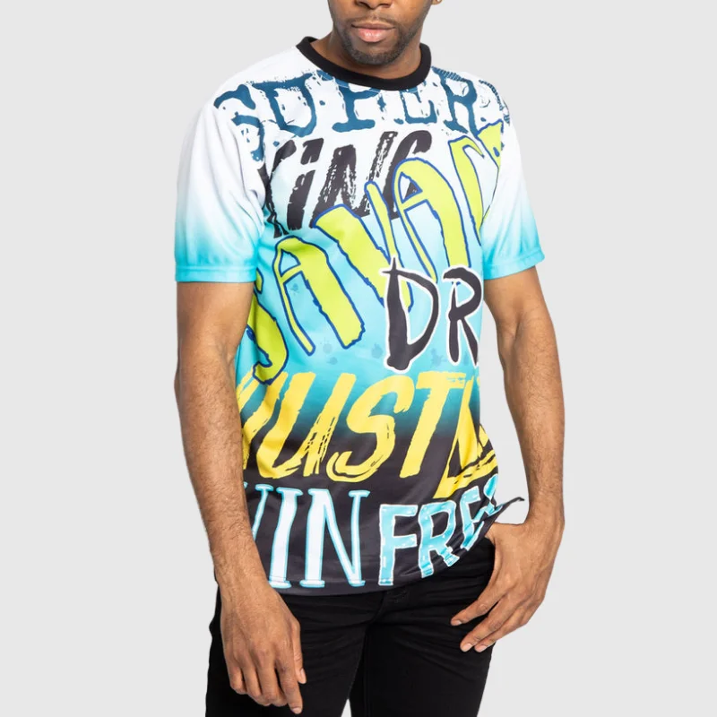 100% Polyester Material Sublimation Custom Blank T Shirt Polyester Shirts for DIY Design Gothic Short Sleeve T Shirts