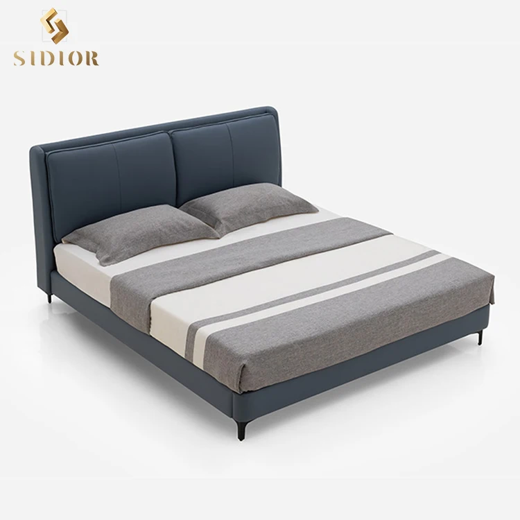 Popular Design Bedroom Furniture Italian Luxury 1.8 M Modern Leather Bed
