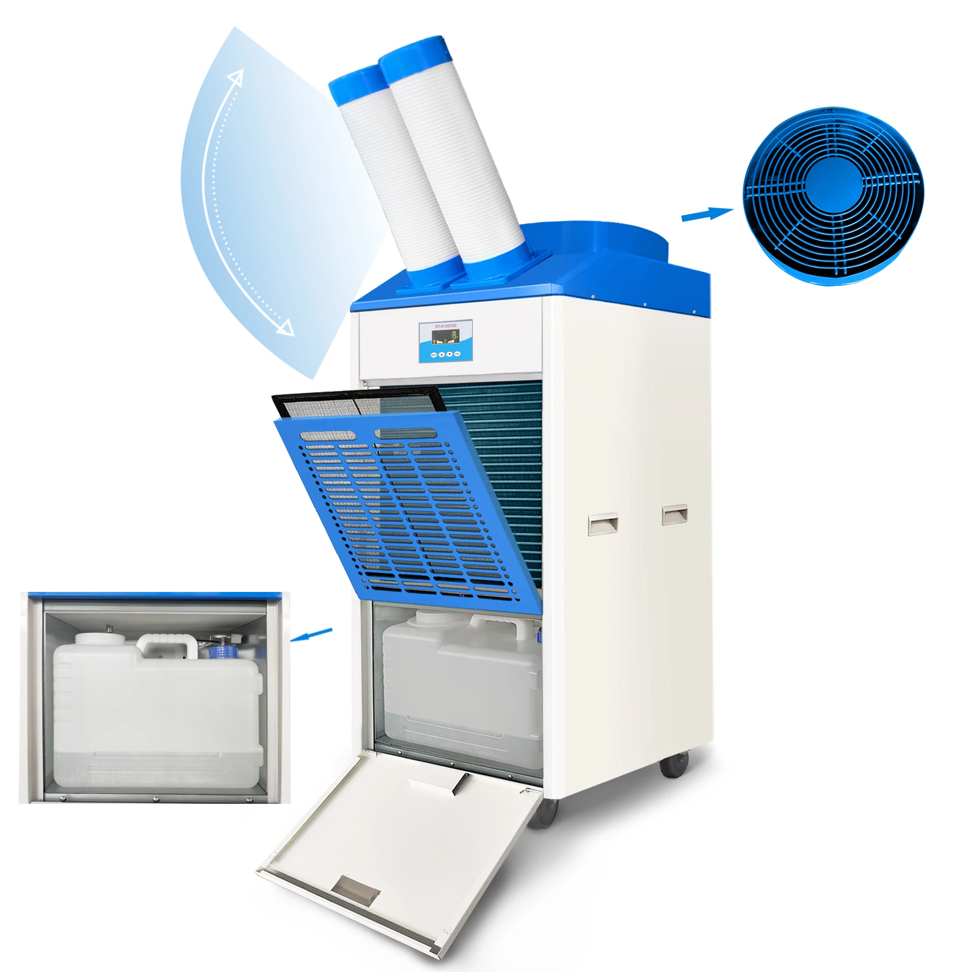 Heat/cool portable 16000BTU 700cmh 700m3/h industrial air conditioner mini airconditioner portable