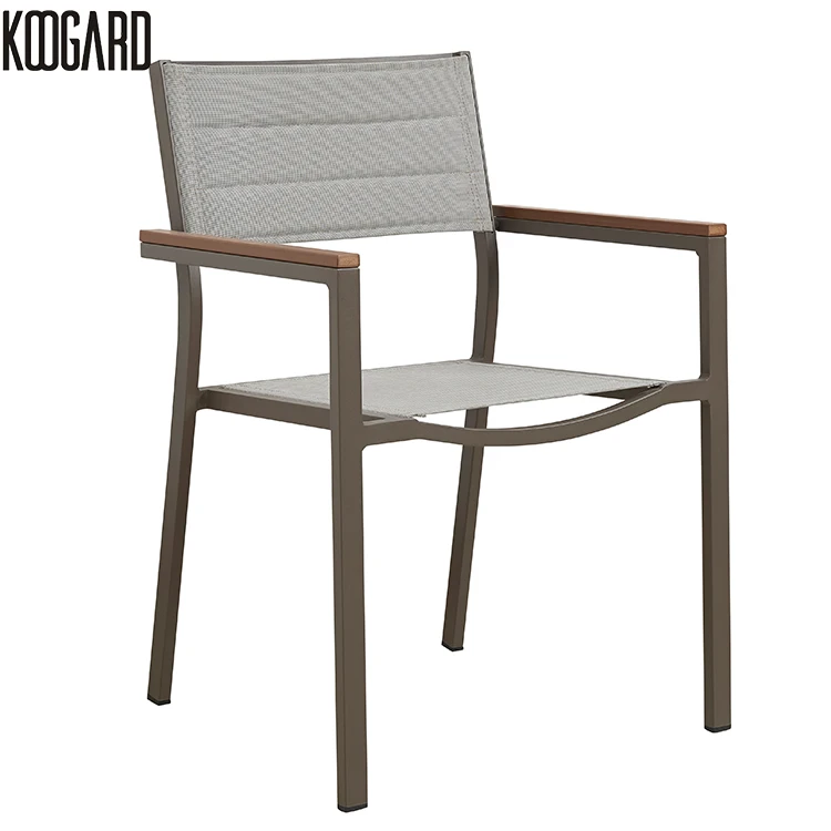 cheap Grey Outdoor Patio Furniture teak wooden chairs bistro Dining restaurant chair