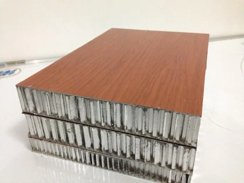 wood grain aluminum honeycomb panel for building materials