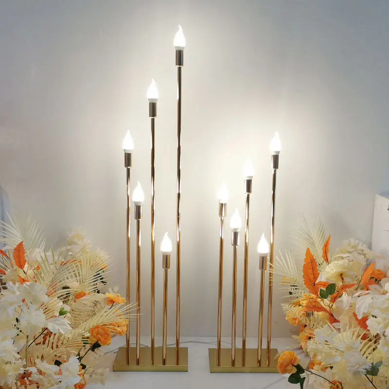 High-quality wedding iron electroplating road lead ornaments 10heads starlight road lead lights wedding hall  layout decoration