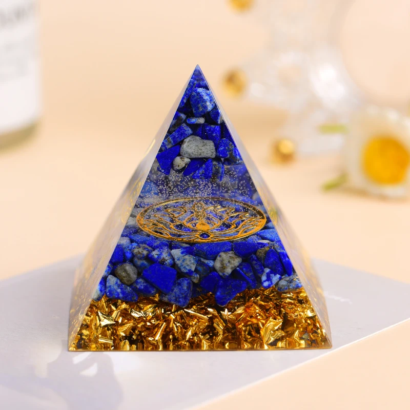 Wholesale Chakra rune Organe Pyramid For Sale Gemstone Pyramid Supplier