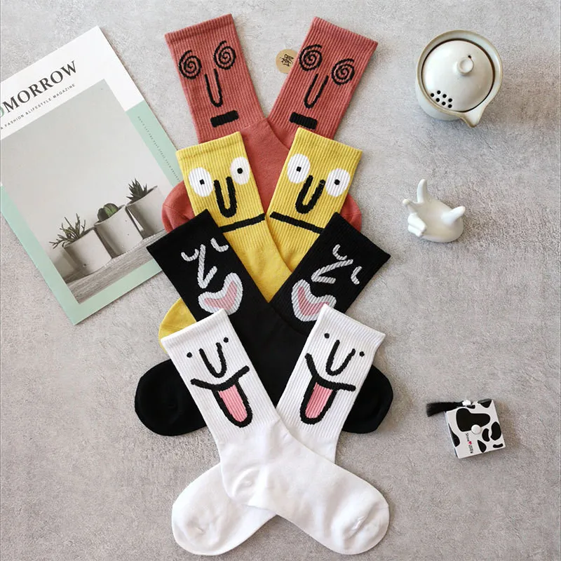 Wholesale Men Women Funny Emo Dress Hip Hop Socks Cotton Fashion Tube Crew Sock