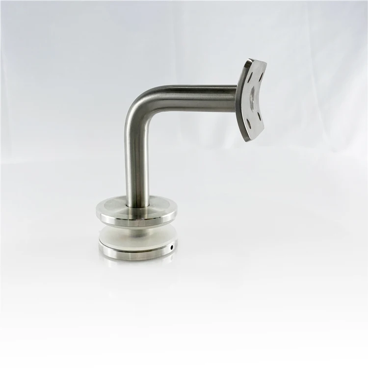 Modern Design Balustrade Fittings Glass To Tube 90 Degree Round Stainless Steel Railing Stair Handrail Bracket